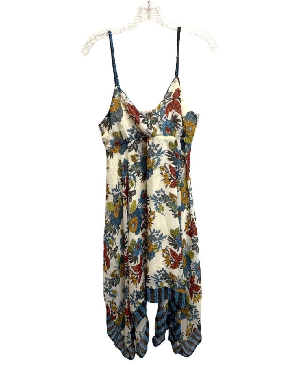 Floral Print Asymmetrical Hem Sundress By American Rag Cie Size M Multicolor 100